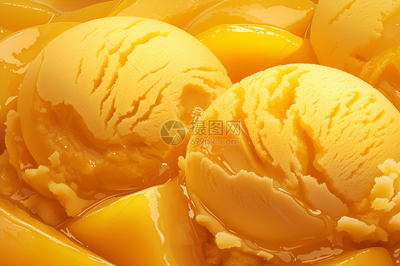 香甜多汁的芒果雪泥图片