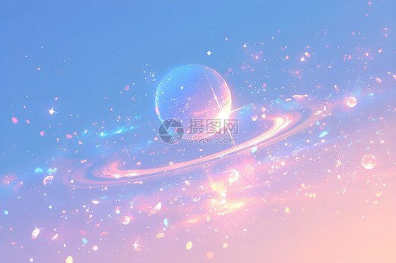 星空下冥王星图片