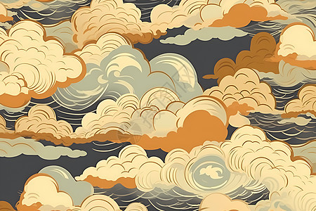 天空中飘扬的浮云图片