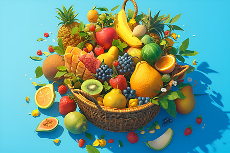 水果篮子食物艺术图片