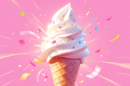 一个冰淇淋甜筒图片