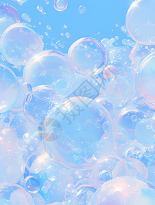 气泡之舞插画图片
