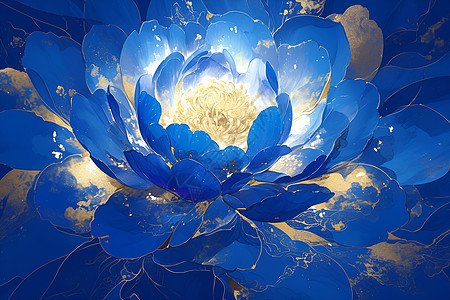 迷人的蓝色花朵背景图片