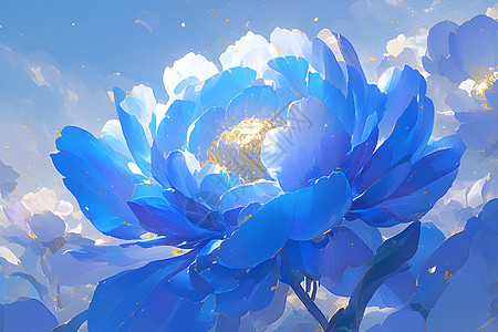 清新的蓝色花卉图片