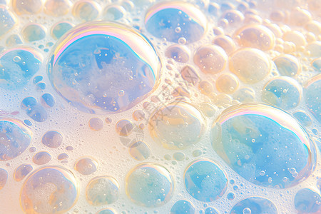 梦幻的彩色泡泡图片