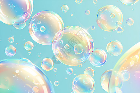 梦幻的漂浮泡泡背景图片