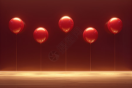 红色的充气气球图片