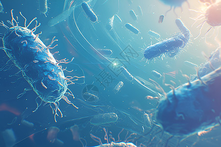 菌细胞微观细胞插画
