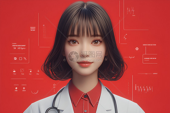 一个亚洲女医生图片