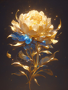 金色的花朵背景图片