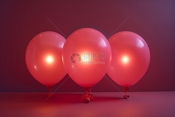 七彩光影气球图片
