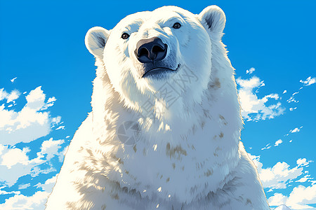 阳光里的北极熊图片