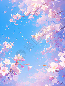 春日柔美绽放的樱花图片