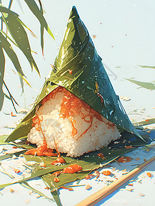 美味的传统美食粽子图片