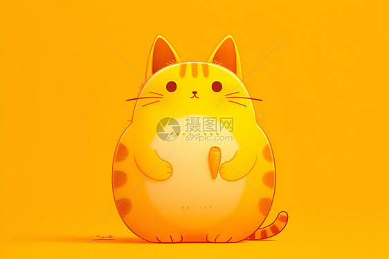 可爱的黄色猫咪图片