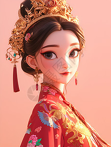 古风少女插画背景图片