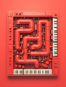 键盘组成的迷宫图片