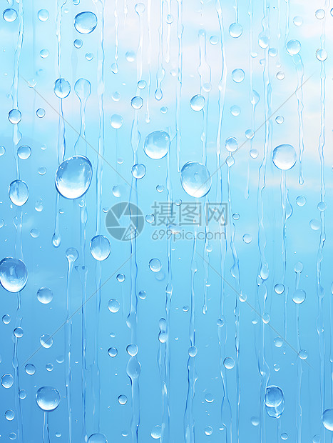 窗上形成的雨点图片