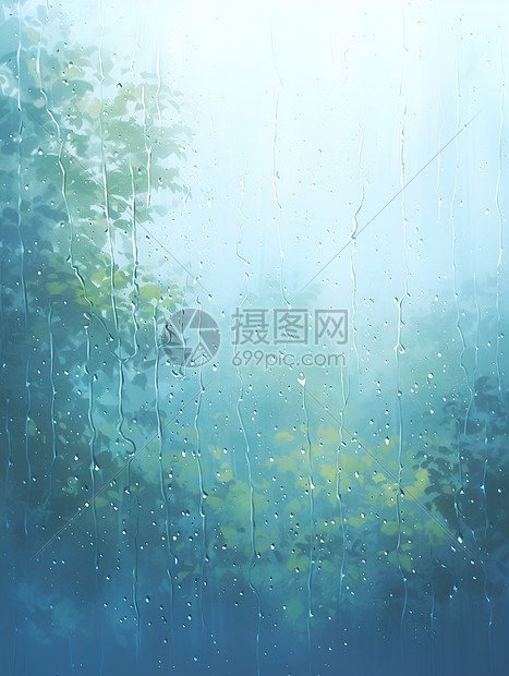 雨天的森林图片