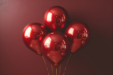 美丽的红色气球图片