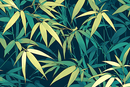 绿色竹丛的纹理图片