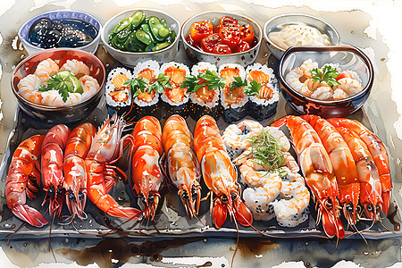 海鲜盛宴背景图片