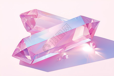 梦幻的粉色水晶背景图片