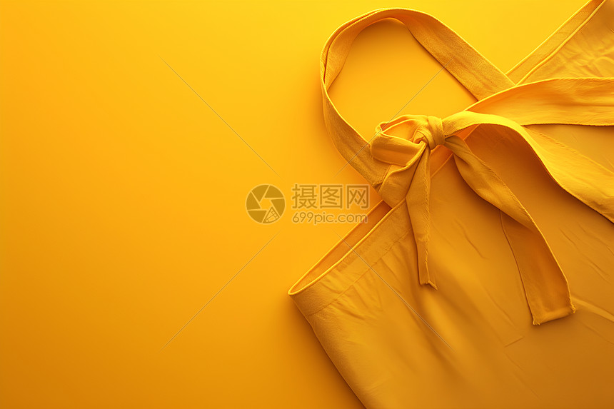 一只黄色布袋图片