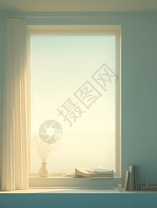 阳光下的窗台图片