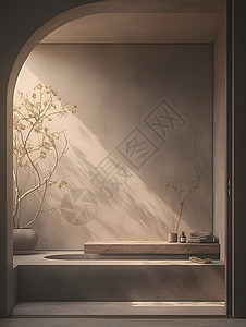 宁静的浴室设计图片