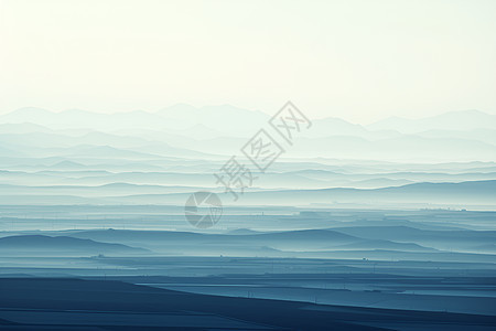 迷雾中的山脉背景图片
