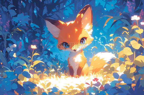 幻境中的可爱狐狸图片