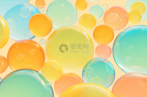 色彩气泡背景图片