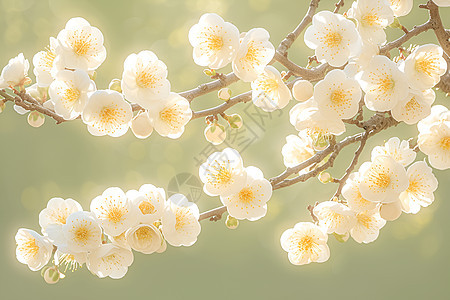梅花盛开的美景图片
