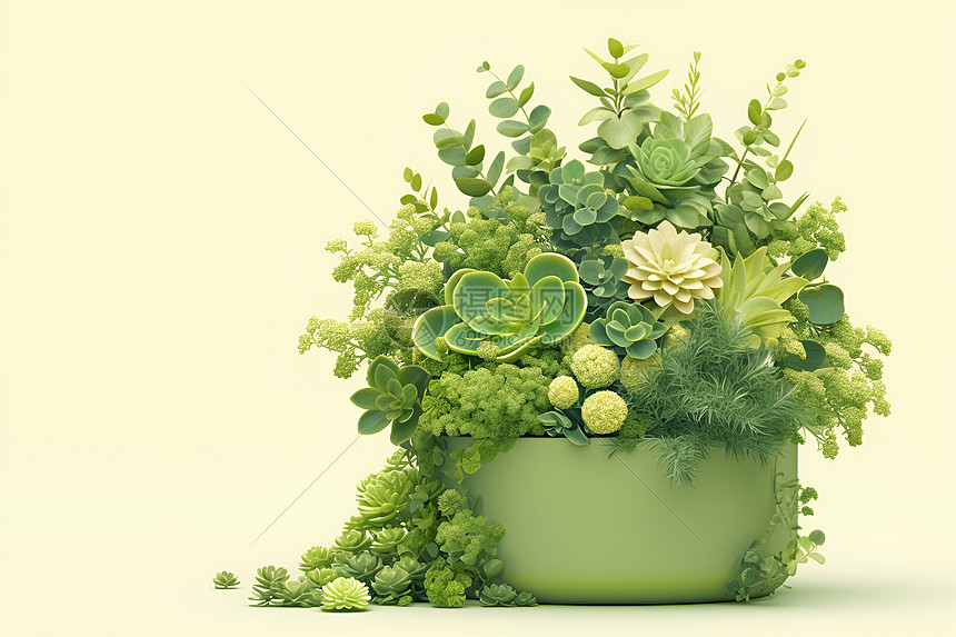 美丽创意绿植花盆图片