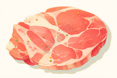 生肉艺术插画图片