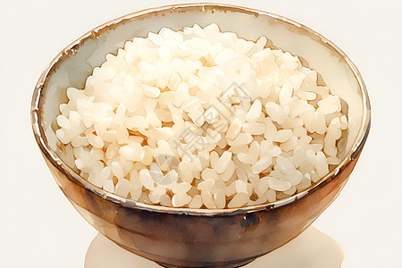一碗米饭一碗香喷喷的米饭插画