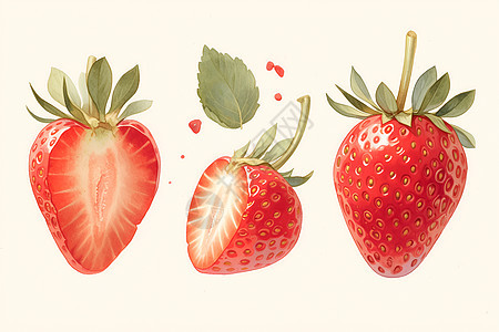 水果插画背景图片