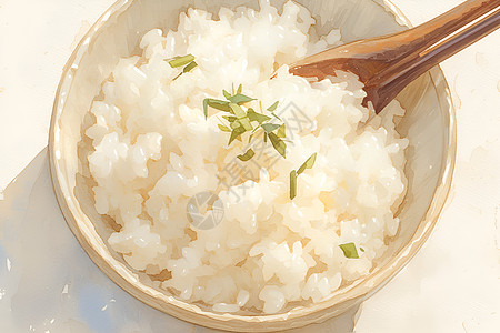白米饭插画图片