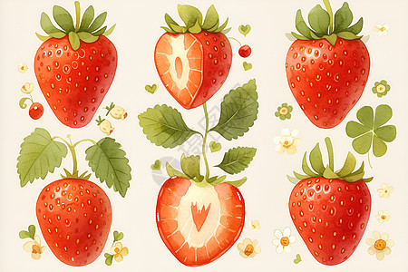 多汁的食物草莓图片