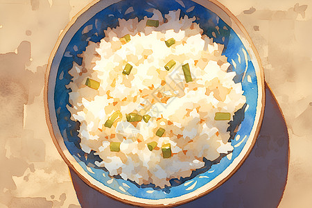 白米饭插画图片