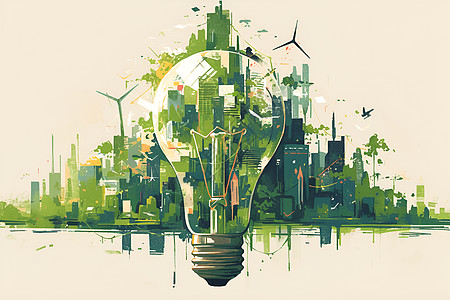 可持续能源发展背景图片