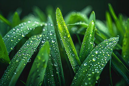 户外植物上的露水背景图片