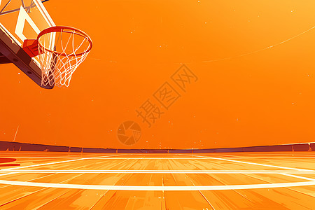篮球场插图图片