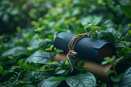 植物中的文凭证书背景图片