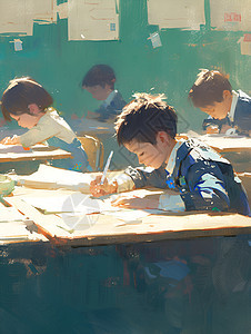 中国小学教室背景图片