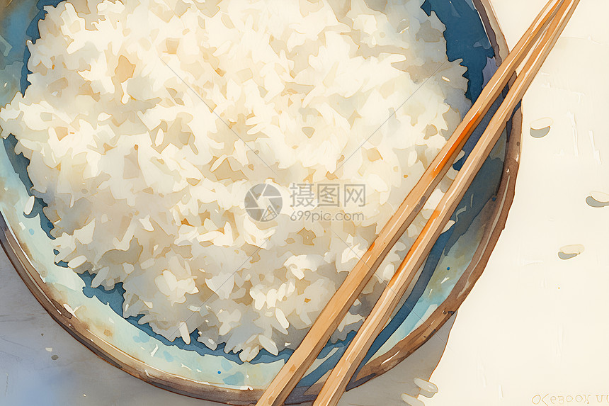 可口健康的米饭图片