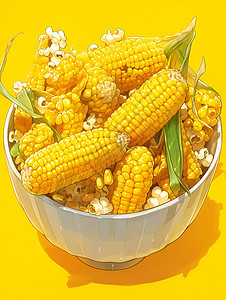 玉米和爆米花图片