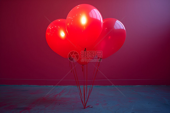 红色气球之舞图片