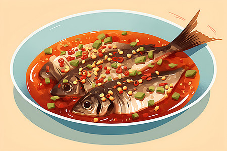 美味中餐的麻辣鱼图片